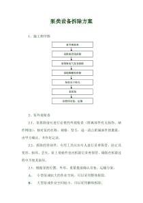 泵拆除方案模板