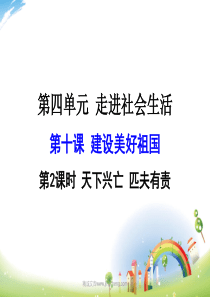 部编版八年级上册道德与法制课件102天下兴亡匹夫有责1