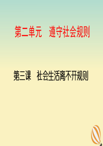 八年级道德与法治上册第二单元遵守社会规则第三课社会生活离不开规则第一框维护秩序课件新人教版