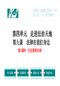 部编版七年级下册第4单元走进法治天地教学课件49第1课时生活需要法律