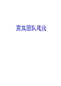 高效团队建设(ppt)