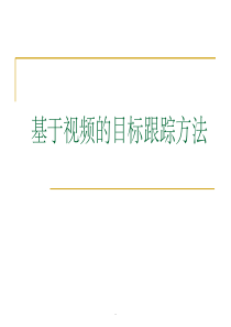 基于视频的目标跟踪方法