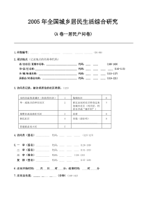 CGSS2005-居民问卷