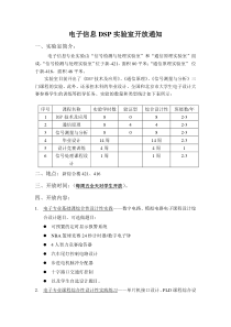 电子信息DSP实验室开放通知