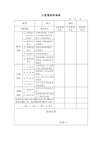 人员评估表