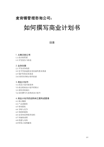 麦肯锡_如何撰写商业计划书（PDF37页）