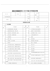 员工年度绩效考核自评表