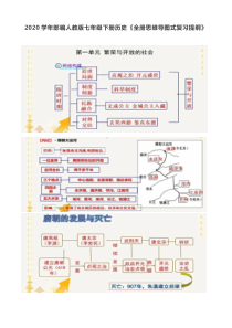 2020学年部编人教版七年级下册历史《全册思维导图式复习提纲》