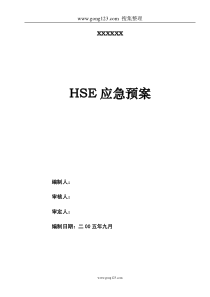 0010 HSE应急预案方案