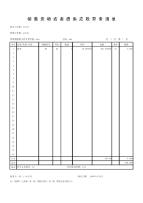 增值税销货清单(带税率公式样本)