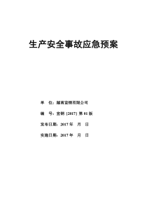 1-越南宣钢生产安全事故应急预案