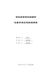 10地震专项应急救援预案