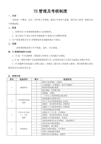 7S管理及考核制度