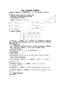 锐角三角函数复习课教案