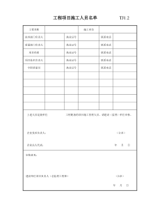 002 工程项目施工人员名单 