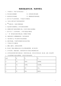 2020高考化学考题-物质的组成和分类、性质和变化