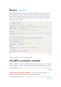 yalmip-tutorials——在matlab中用yalmip编写程序调用cplex求解规划问题