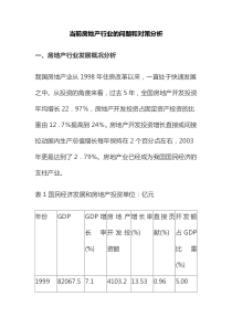 当前房地产行业的问题和对策分析