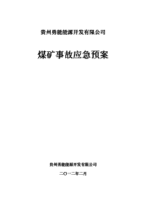 8贵州勇能能源有限公司事故应急救援预案