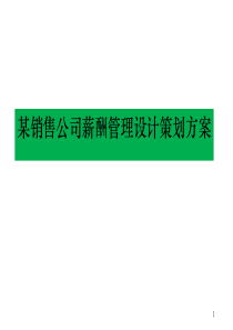 61某集团运营销售公司薪酬管理策划方案