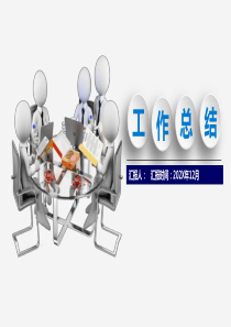 微粒体小人简洁大气工作总结工作汇报PPT模板