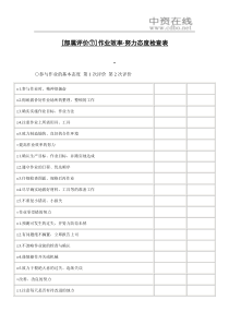 【测量评估】作业效率·努力态度检查表