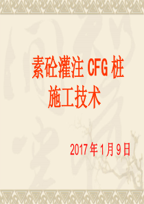 素混凝土灌注CFG桩施工技术培训讲义PPT(施工工艺)