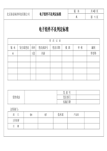 电子元件、组件判定标准(090306)