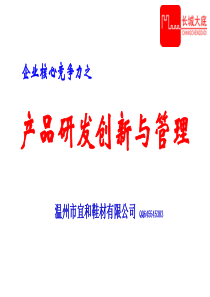 企业核心竞争力之产品研发创新与管理0528（PPT45页)