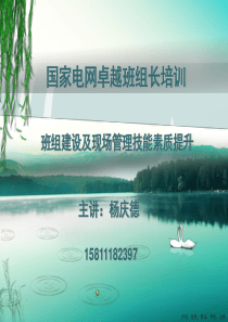 11月2-3国家电网优秀班组长培训班组建设及现场管理技能素质提升讲义课件