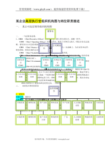 CEO体制企业运营全图与企业各岗位岗位职责描述一（DOC6