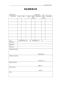 药品销毁登记表