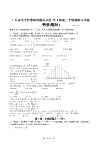 广东省北大附中深圳南山分校2011届高三上学期期末试题数学(理)