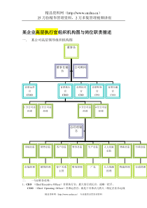 ceo体制企业运营全图与企业各岗位岗位职责描述