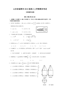 山东省淄博市2010届高三上学期期末考试（文科）【人教A版】