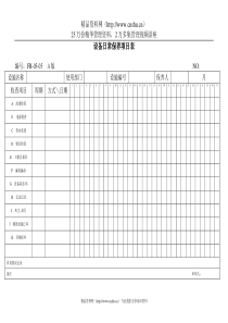 05—05设备日常保养项目表