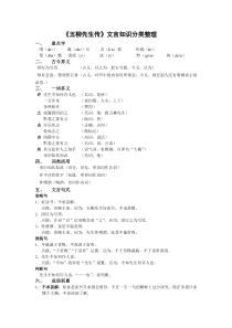 《五柳先生传》文言知识分类整理