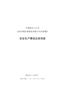 XX年度XX煤矿安全生产事故应急预案