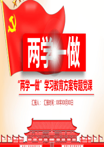 两学一做党政党风学习教育专题党课PPT模板