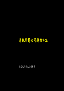 hinsey的精益运营系统解决方法培训材料