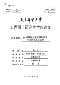 IP城域以太网组网与运营技术的分析与研究——基于安徽移动马鞍