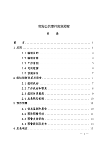 《突发公共事件应急预案》