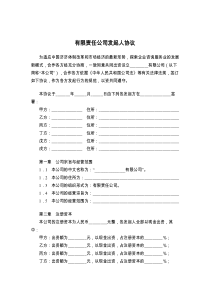 有限责任公司发起人协议