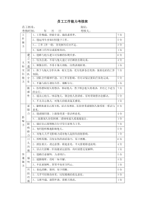 员工工作能力考核表