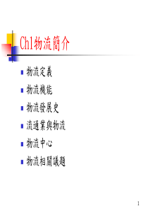 Ch1物流简介