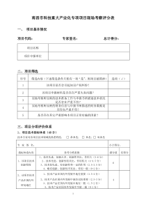 09南昌市科技重大产业化专项入闱项目现场考察评分表doc-