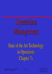 theArtTechnologyinOperations(运营管理,英文版