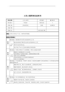 某公司研发部工艺工程师岗位说明书