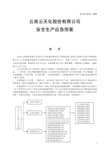 云南云天化股份有限公司安全生产应急预案