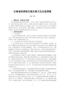 云南省洪涝泥石流灾害卫生应急预案(试行)完整版